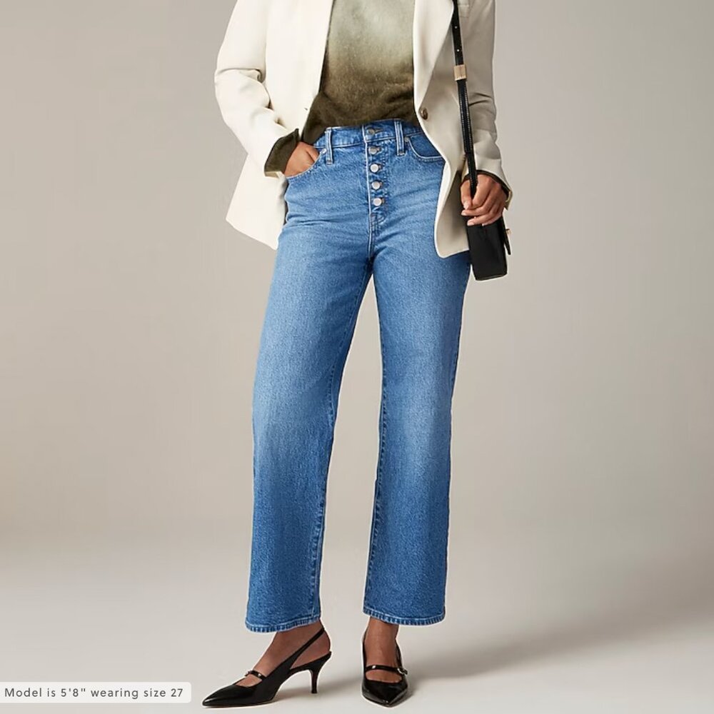 NWT J.crew Slim wide jean with button fly | Size 24